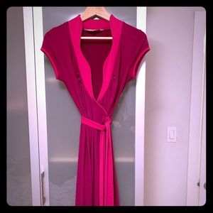 Fuchsia wrap dress